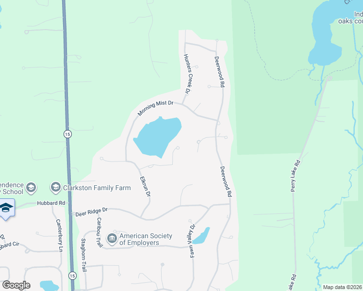 map of restaurants, bars, coffee shops, grocery stores, and more near 8624 Hidden Acre Court in Clarkston