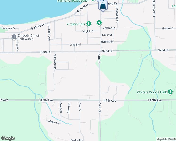 map of restaurants, bars, coffee shops, grocery stores, and more near 4750 Pine Hollow Road in Holland