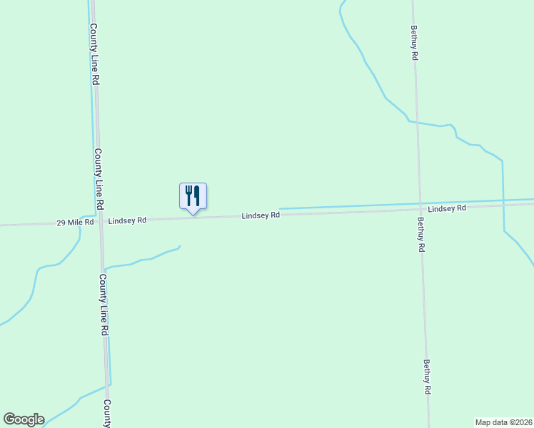 map of restaurants, bars, coffee shops, grocery stores, and more near 10249 Lindsey Road in Casco
