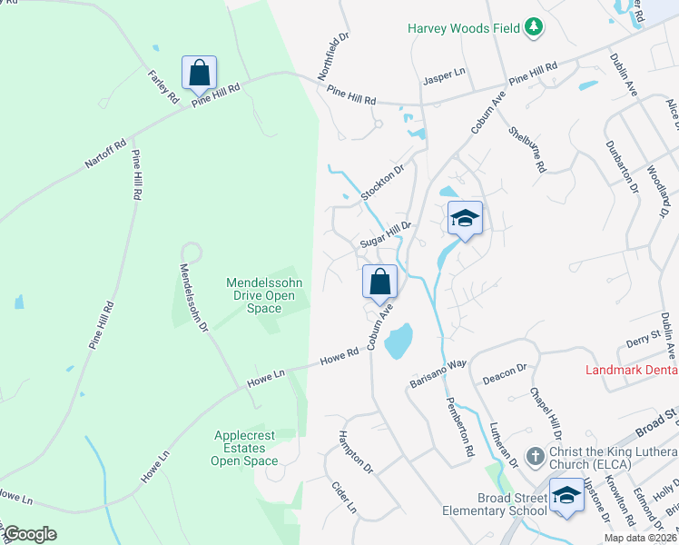 map of restaurants, bars, coffee shops, grocery stores, and more near 4 Myopia Lane in Nashua