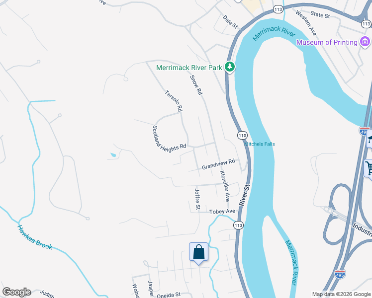 map of restaurants, bars, coffee shops, grocery stores, and more near 10 Scotland Heights Road in Haverhill