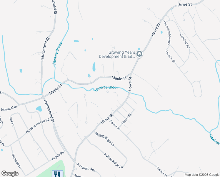 map of restaurants, bars, coffee shops, grocery stores, and more near 9 Barrett Circle in Methuen