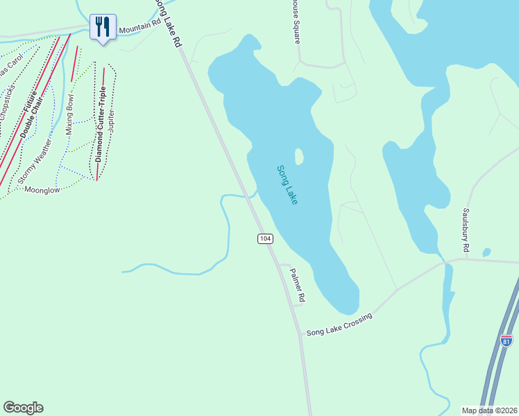 map of restaurants, bars, coffee shops, grocery stores, and more near 7446 Song Lake Road in Tully