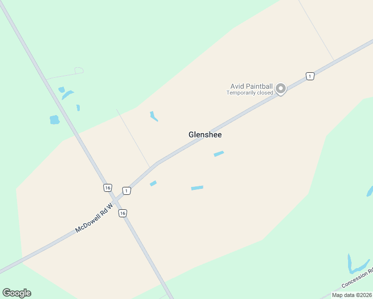 map of restaurants, bars, coffee shops, grocery stores, and more near 72 McDowell Road East in Langton