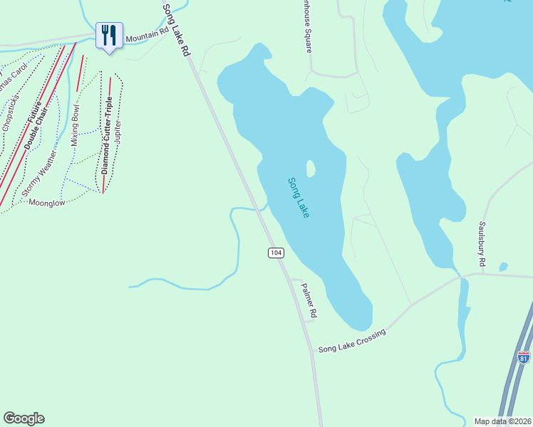 map of restaurants, bars, coffee shops, grocery stores, and more near 7446 Song Lake Road in Tully
