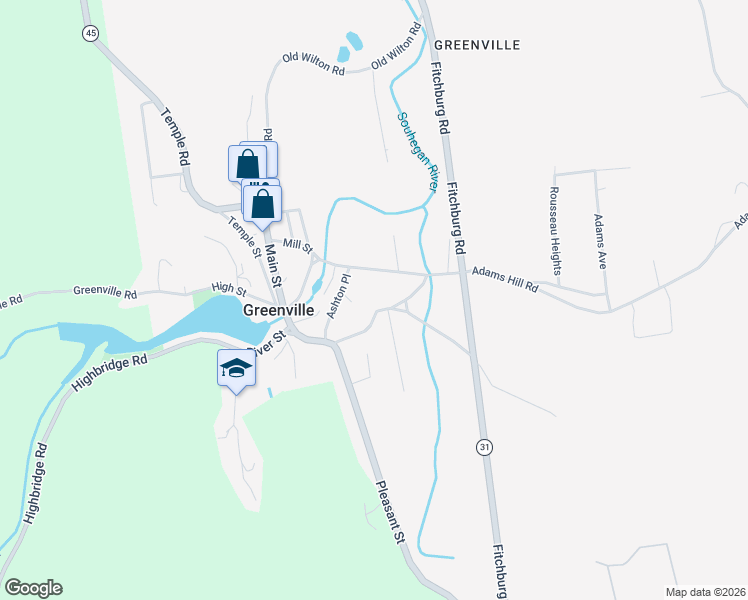 map of restaurants, bars, coffee shops, grocery stores, and more near 32 Hubbard Hill Road in Greenville