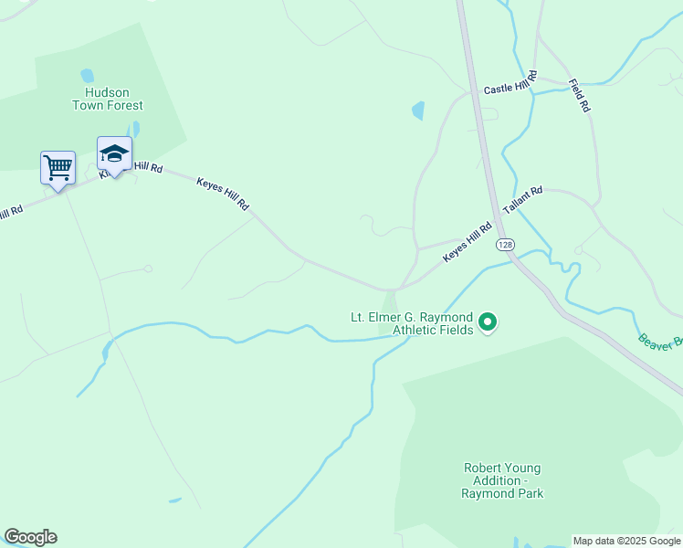 map of restaurants, bars, coffee shops, grocery stores, and more near 34 Keyes Hill Road in Pelham