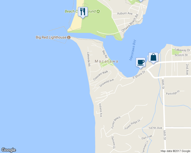map of restaurants, bars, coffee shops, grocery stores, and more near 2421 Crescent Walk in Holland