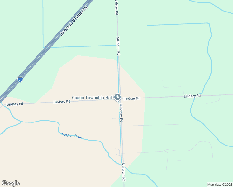 map of restaurants, bars, coffee shops, grocery stores, and more near 4678 Meldrum Road in Casco