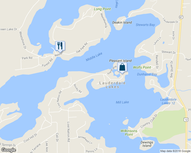 map of restaurants, bars, coffee shops, grocery stores, and more near W5421 Lost Nation Road in Elkhorn