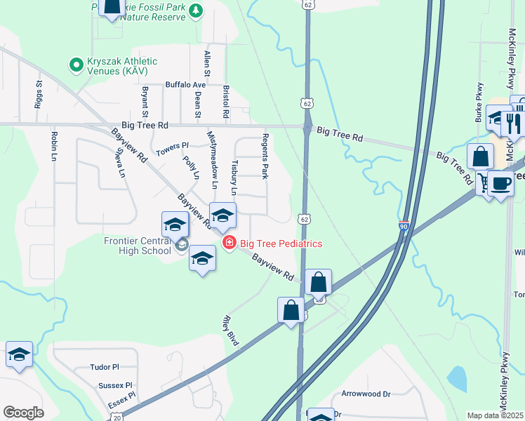 map of restaurants, bars, coffee shops, grocery stores, and more near 4243 Tisbury Lane in Hamburg