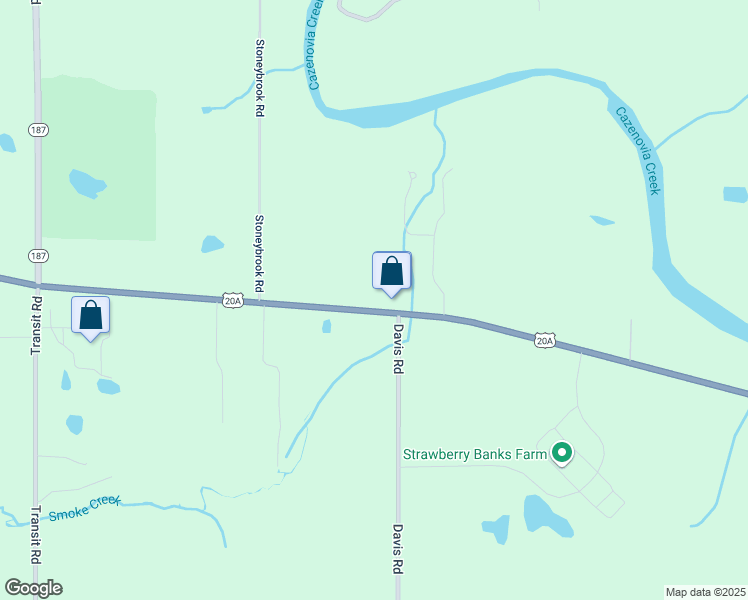 map of restaurants, bars, coffee shops, grocery stores, and more near 1362 Quaker Road in Orchard Park