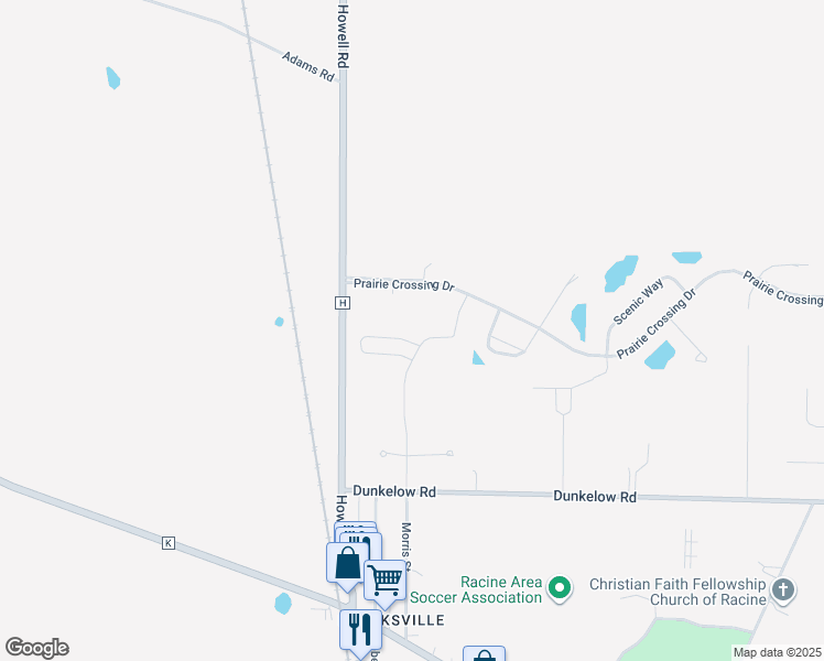 map of restaurants, bars, coffee shops, grocery stores, and more near 3727 Morris Street in Caledonia