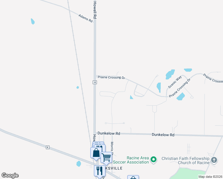 map of restaurants, bars, coffee shops, grocery stores, and more near 3727 Morris Street in Caledonia