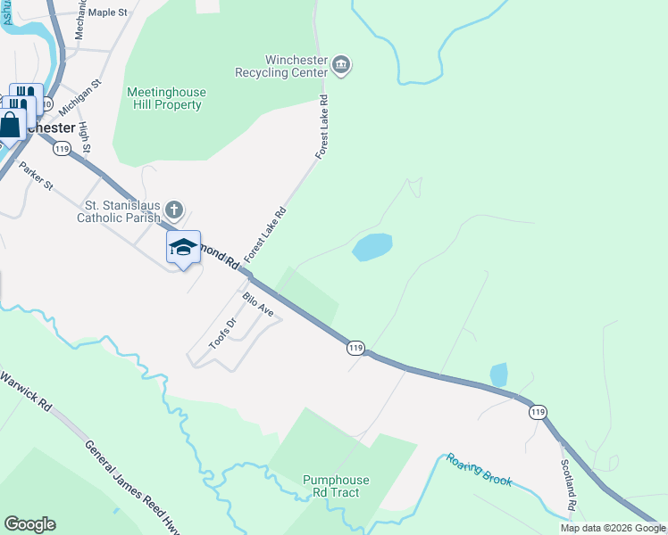map of restaurants, bars, coffee shops, grocery stores, and more near in Winchester