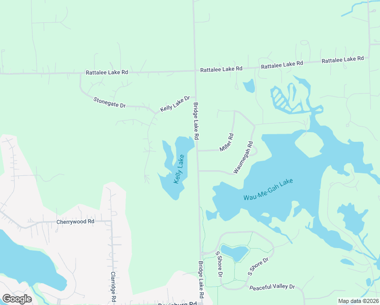 map of restaurants, bars, coffee shops, grocery stores, and more near 9101 Bridge Lake Road in Clarkston