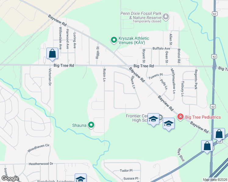 map of restaurants, bars, coffee shops, grocery stores, and more near 4259 Glenwillow Drive in Hamburg