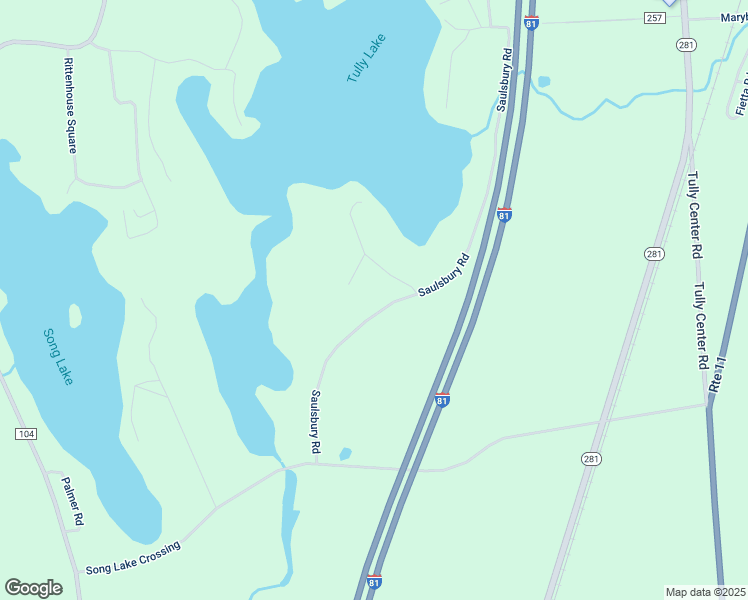 map of restaurants, bars, coffee shops, grocery stores, and more near 7505 Saulsbury Road in Tully