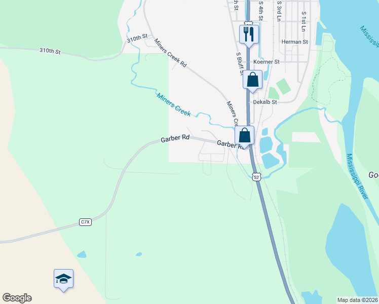 map of restaurants, bars, coffee shops, grocery stores, and more near 222 Garber Road in Guttenberg