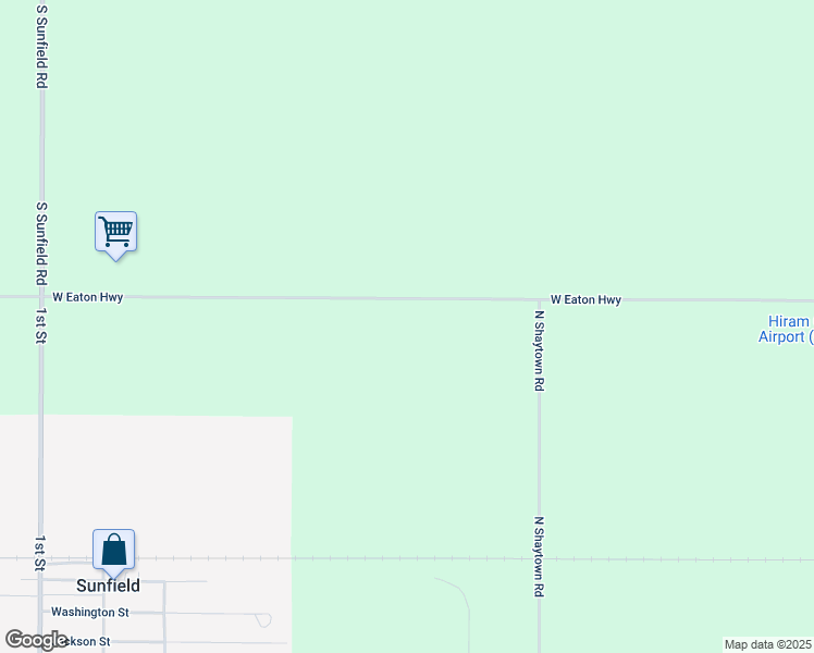 map of restaurants, bars, coffee shops, grocery stores, and more near 4686 East Eaton Highway in Sunfield