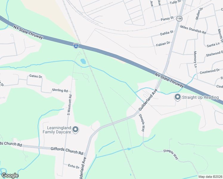 map of restaurants, bars, coffee shops, grocery stores, and more near 361 Masullo Parkway in Schenectady