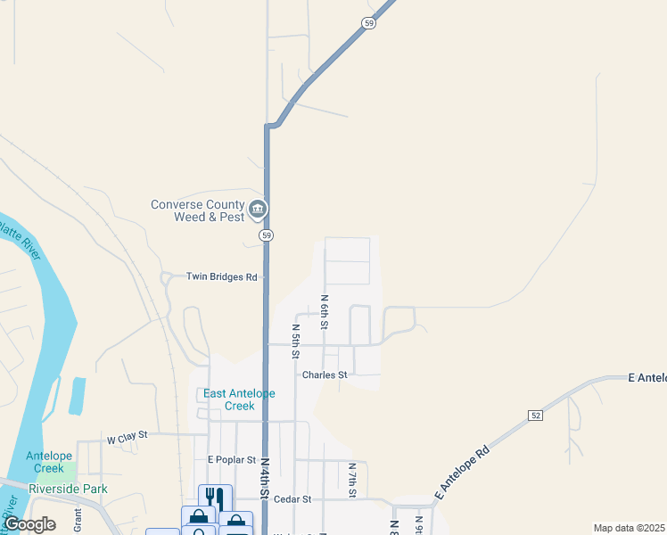 map of restaurants, bars, coffee shops, grocery stores, and more near 602 Olds Drive in Douglas