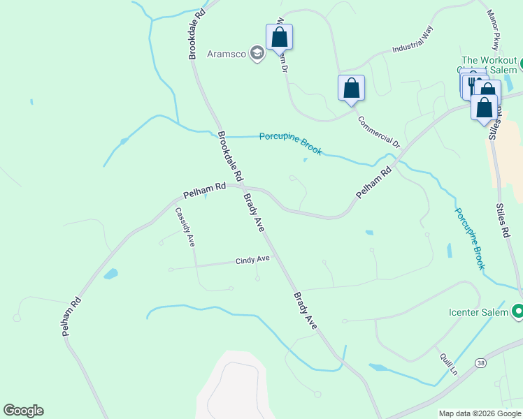 map of restaurants, bars, coffee shops, grocery stores, and more near 99 Pelham Road in Salem