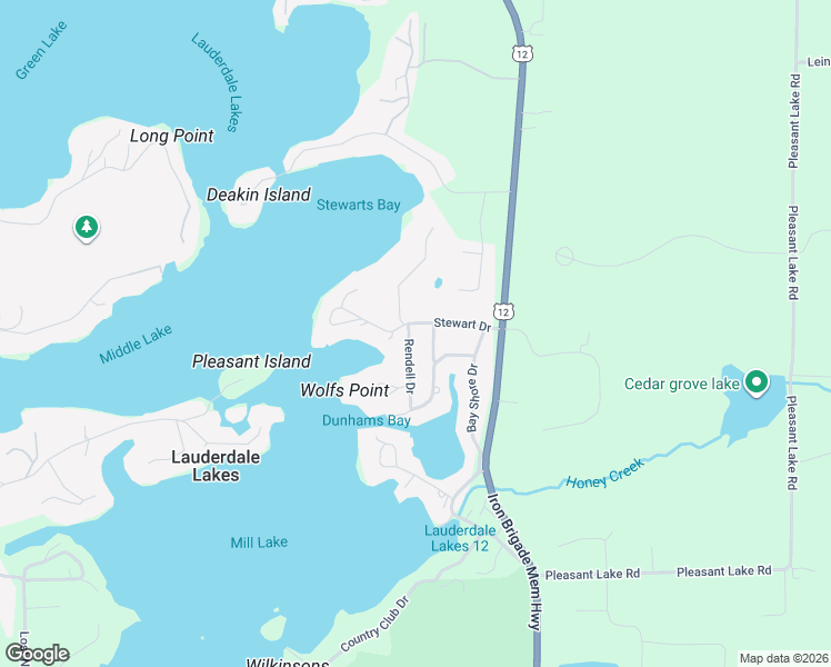 map of restaurants, bars, coffee shops, grocery stores, and more near 7694 Rendell Drive in Elkhorn
