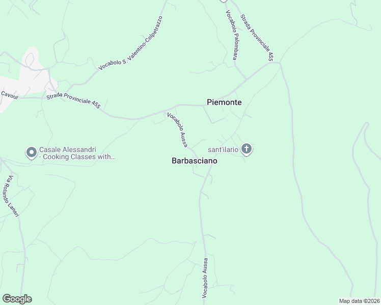 map of restaurants, bars, coffee shops, grocery stores, and more near 300 Vocabolo Aussa in Barbasciano