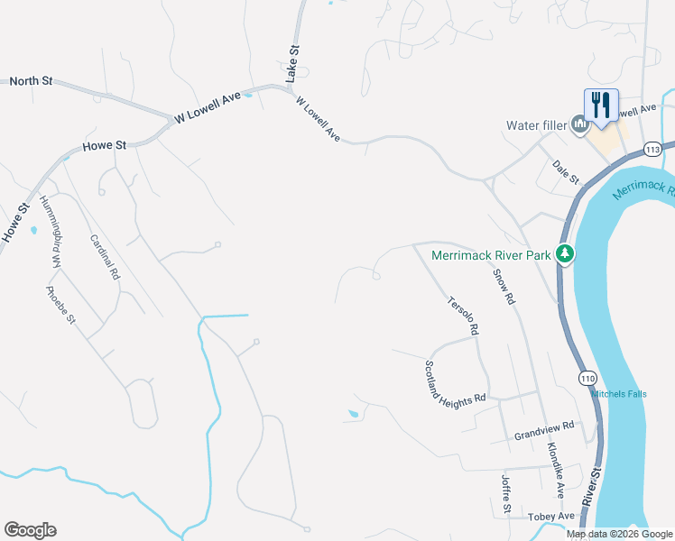 map of restaurants, bars, coffee shops, grocery stores, and more near 87 Snow Road in Haverhill