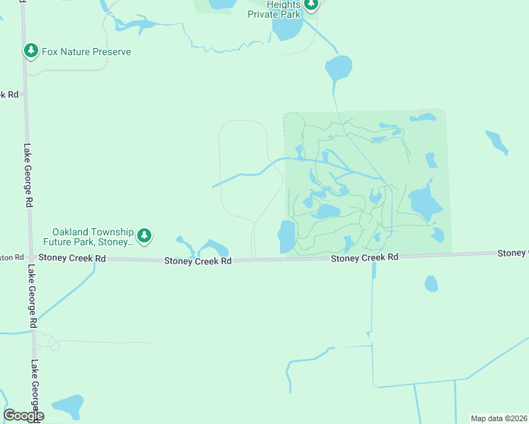 map of restaurants, bars, coffee shops, grocery stores, and more near 1220 Stoney Creek Road in Oakland Charter Township