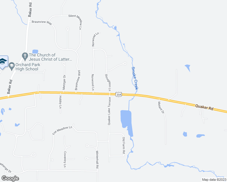 map of restaurants, bars, coffee shops, grocery stores, and more near 5 Stoughton Lane in Orchard Park