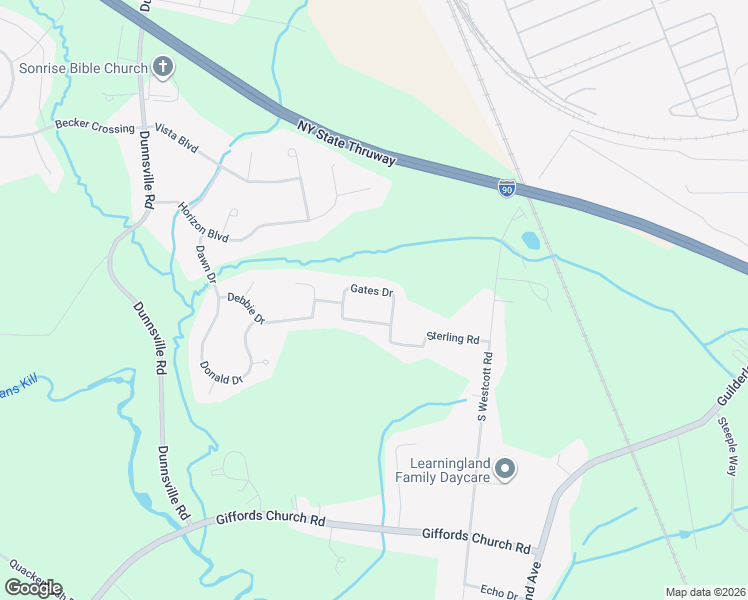 map of restaurants, bars, coffee shops, grocery stores, and more near 1029 Gates Dr in Schenectady