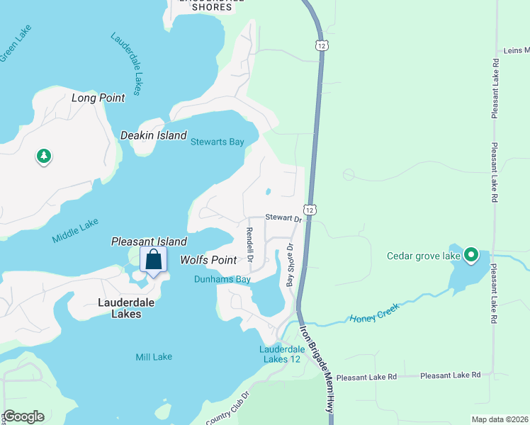 map of restaurants, bars, coffee shops, grocery stores, and more near 7694 Rendell Drive in Elkhorn