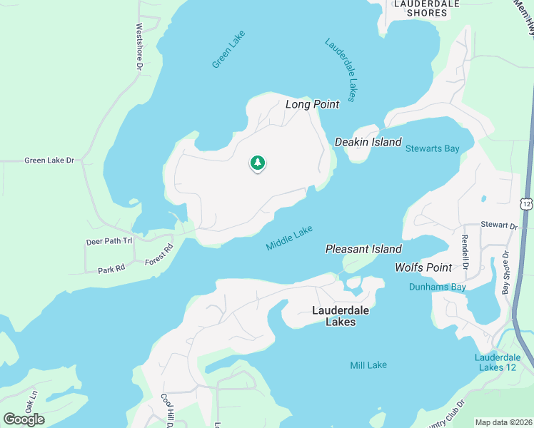 map of restaurants, bars, coffee shops, grocery stores, and more near W5553 Oak Park Road in Elkhorn