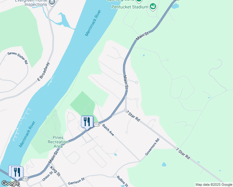 map of restaurants, bars, coffee shops, grocery stores, and more near 5 Cranton Avenue in Groveland