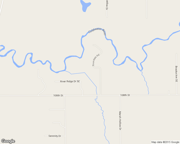 map of restaurants, bars, coffee shops, grocery stores, and more near 10595 Riverdale Road in Middleville