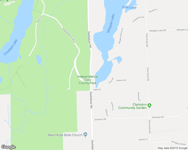 map of restaurants, bars, coffee shops, grocery stores, and more near 9160 Sashabaw Road in Clarkston