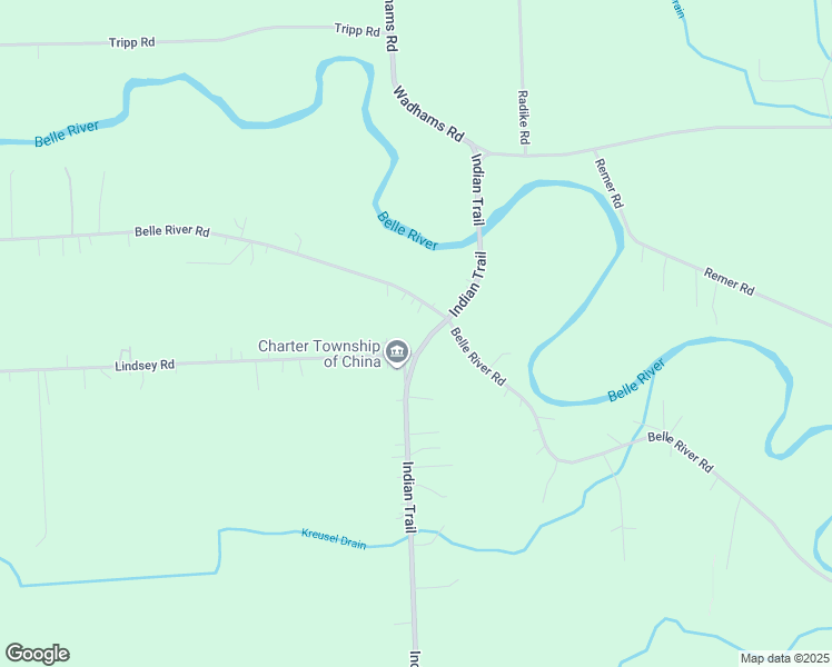 map of restaurants, bars, coffee shops, grocery stores, and more near 4516 Indian Trail in China Township