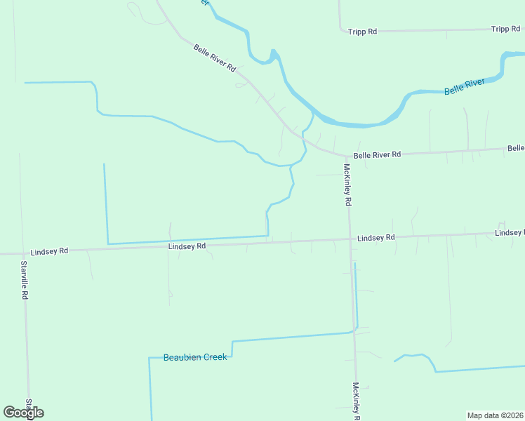 map of restaurants, bars, coffee shops, grocery stores, and more near 6650 Lindsey Road in China Township