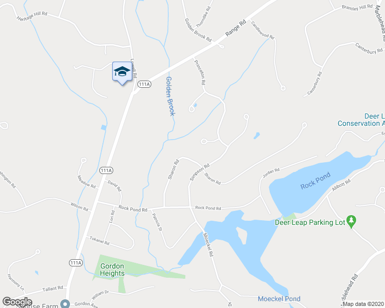 map of restaurants, bars, coffee shops, grocery stores, and more near 19 Sharon Road in Windham