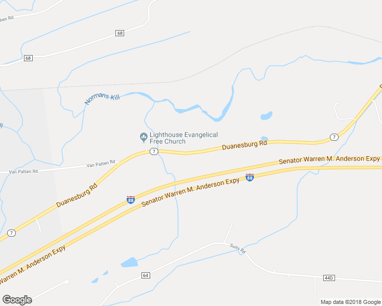 map of restaurants, bars, coffee shops, grocery stores, and more near Highway 7 in Duanesburg