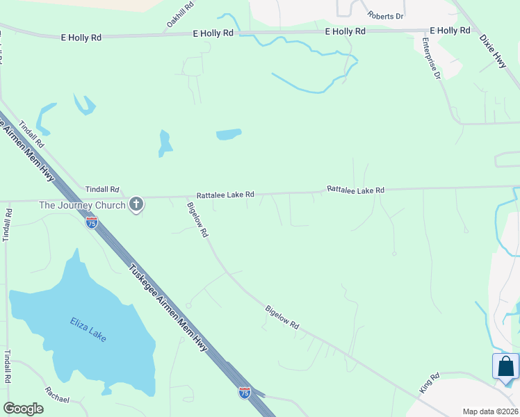 map of restaurants, bars, coffee shops, grocery stores, and more near 11143 Rattalee Lake Road in Oakland County