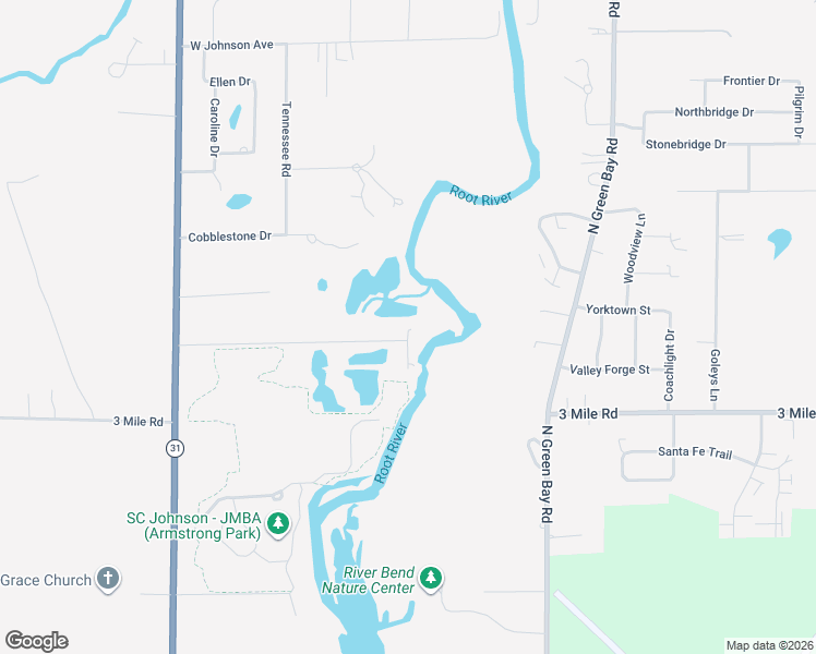 map of restaurants, bars, coffee shops, grocery stores, and more near 3908 Valley Road in Racine