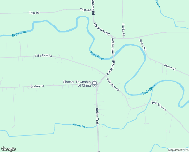 map of restaurants, bars, coffee shops, grocery stores, and more near 4516 Indian Trail in China Township