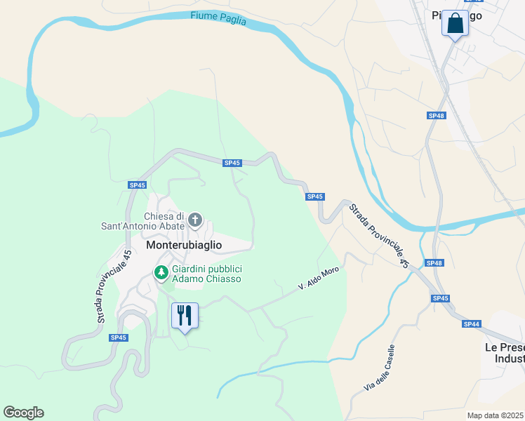 map of restaurants, bars, coffee shops, grocery stores, and more near in Province of Terni