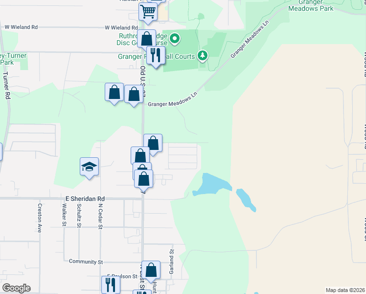 map of restaurants, bars, coffee shops, grocery stores, and more near 1110 Coleman Road in Lansing