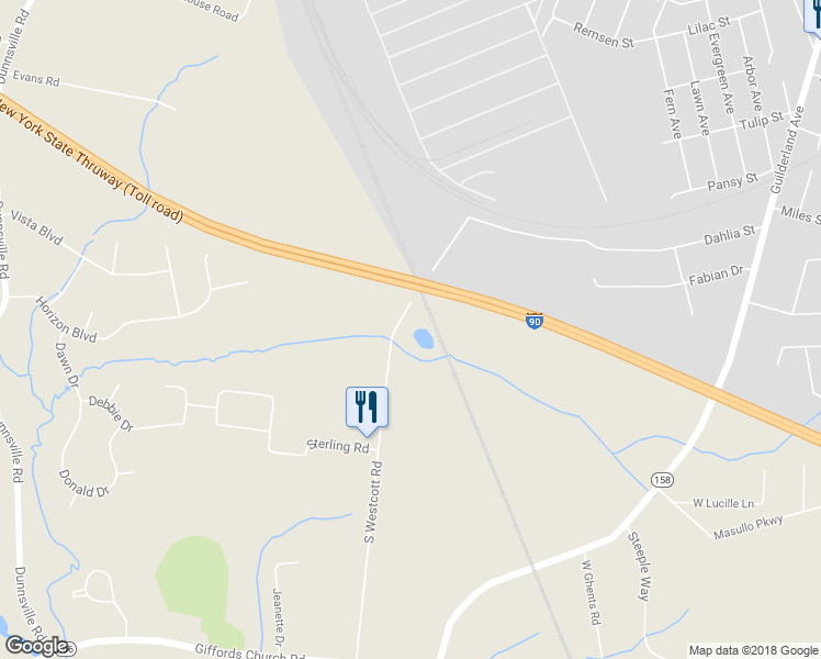 map of restaurants, bars, coffee shops, grocery stores, and more near 6 South Westcott Road in Schenectady