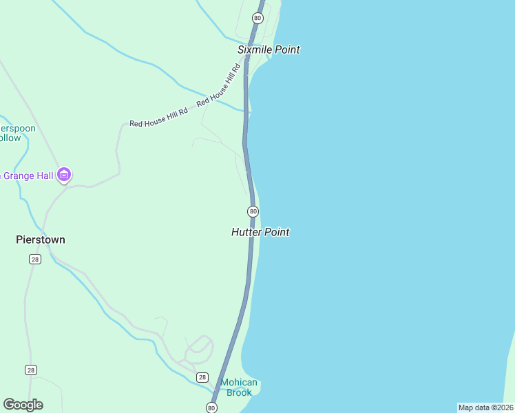 map of restaurants, bars, coffee shops, grocery stores, and more near 6723 Highway 80 in Cooperstown