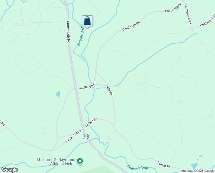 map of restaurants, bars, coffee shops, grocery stores, and more near 9 Field Road in Windham